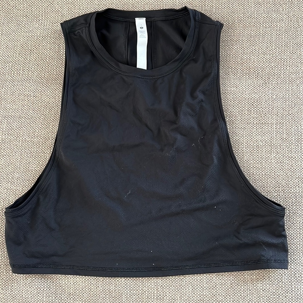 Lululemon cropped abrasion resistant muscle tank